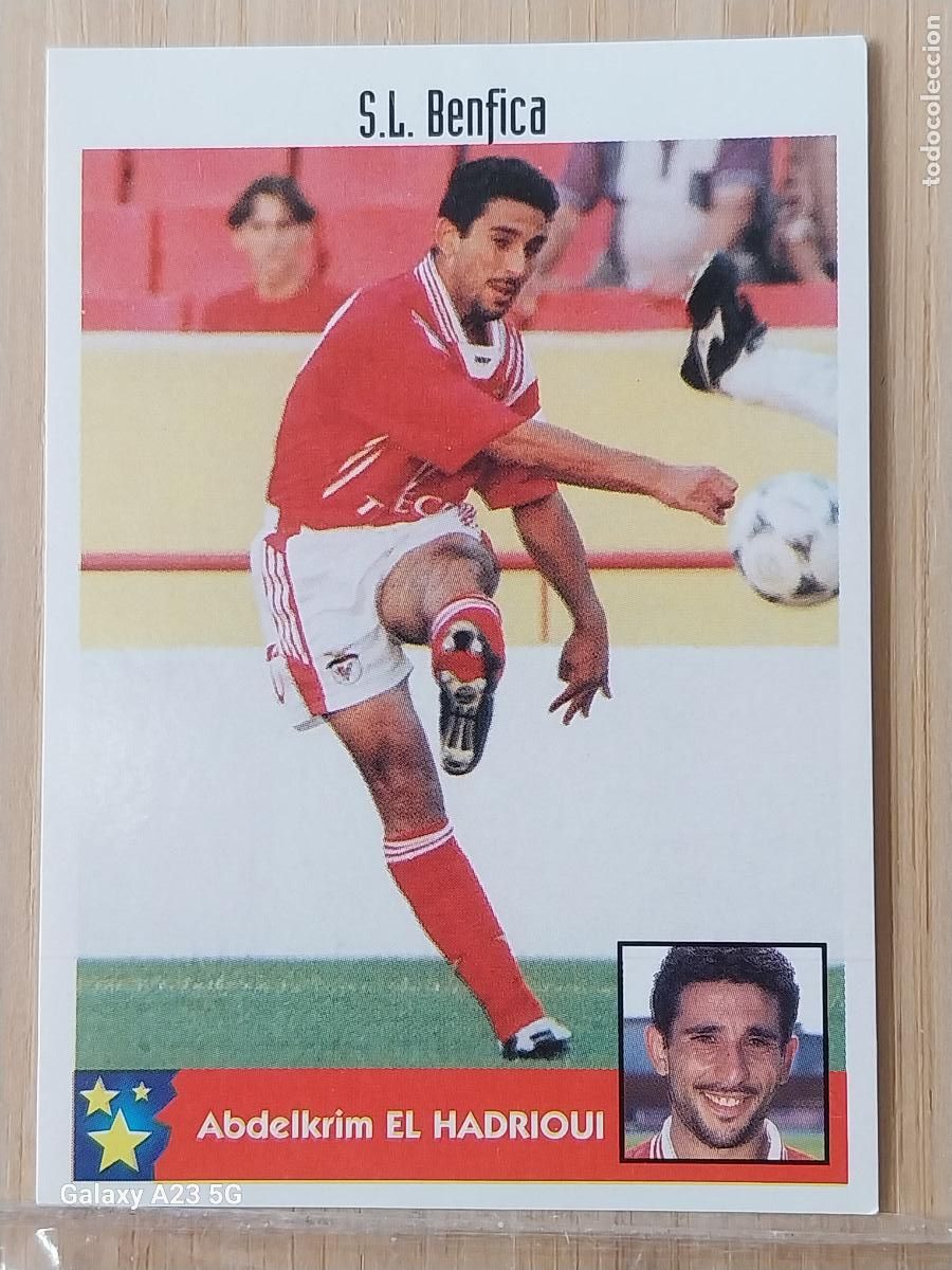 Colecionismo Cromos antigos: HADRIOUI BENFICA PANINI EQUIPOS EUROPA 97 98 CROMO 54 SIN PEGAR NUNCA A&Ntilde;O 1997