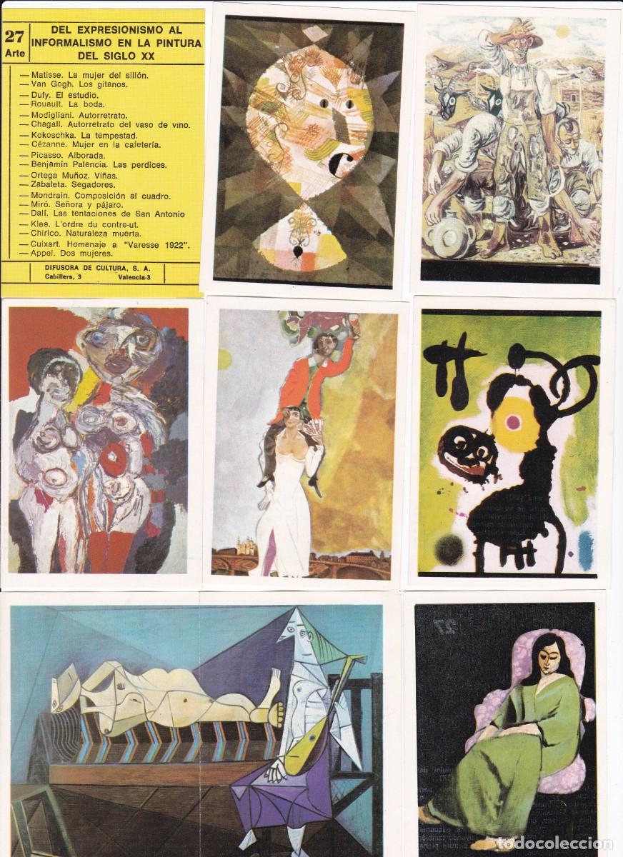 Collezionismo Figurine antiche: Lote de cromos. Colecci&oacute;n Arte. Serie 27. Editorial Difusora de Cultura S.A. Cromos nuevos.