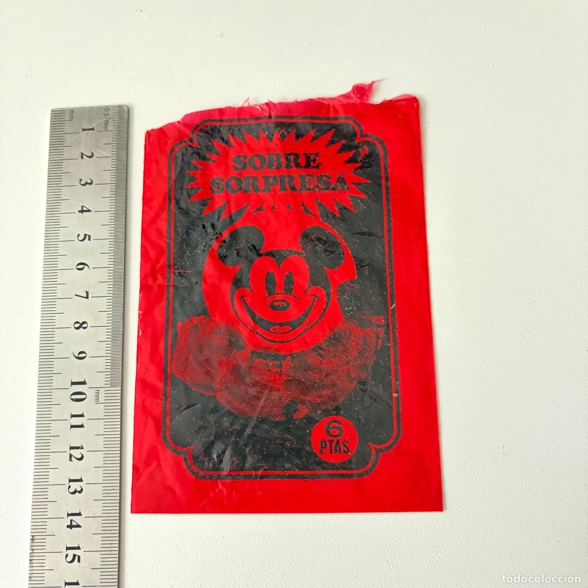 Colecionismo Cromos antigos: antiguo sobre sorpresa mickey mouse 6 pesetas quiosco a&ntilde;os 60 70 envoltorio vac&iacute;o