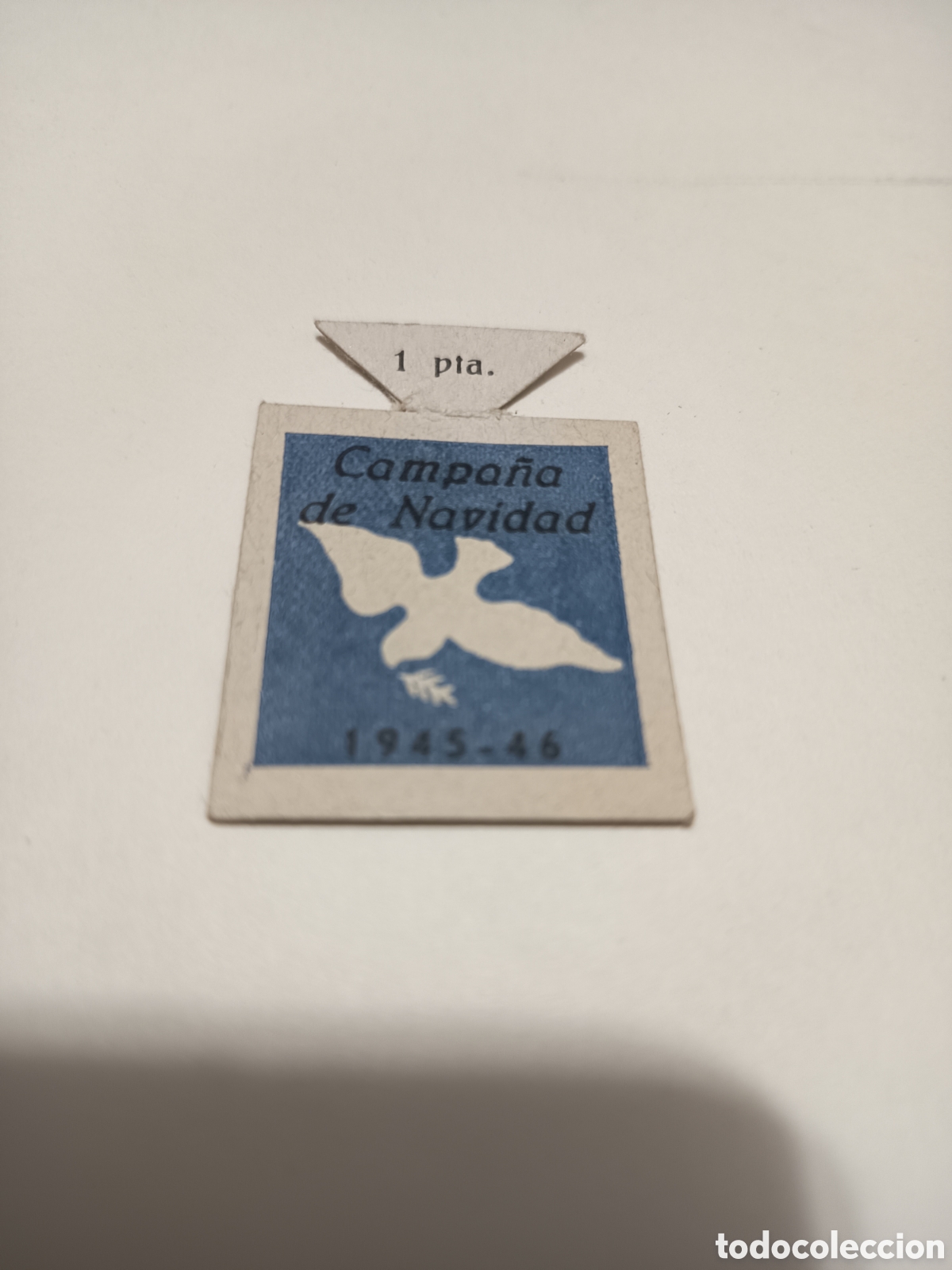 Coleccionismo cromos antiguos: Emblema campa&ntilde;a Navidad falange 1 pts