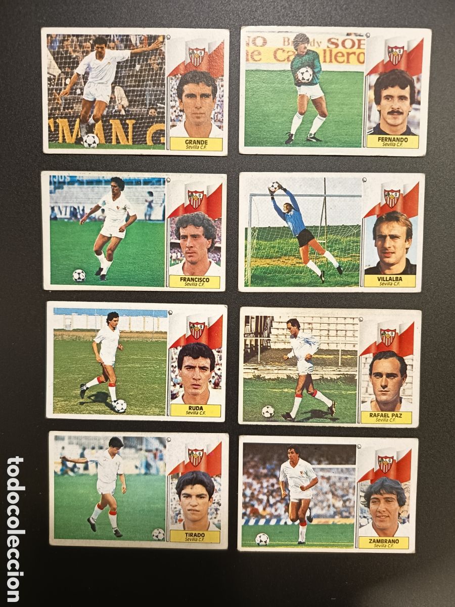 Coleccionismo cromos antiguos: 13 Cromos diferentes sin pegar Sevilla C.F. Ediciones Este 86-87 1986 1987 1986-87
