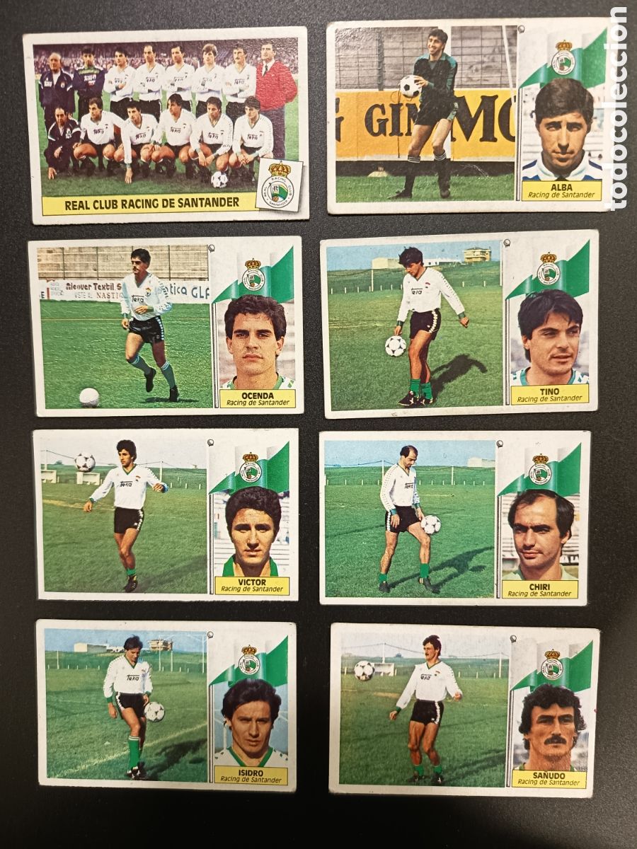 Collezionismo Figurine antiche: 9 Cromos diferentes sin pegar RACING DE SANTANDER Ediciones Este 86-87 1986 1987 1986-87