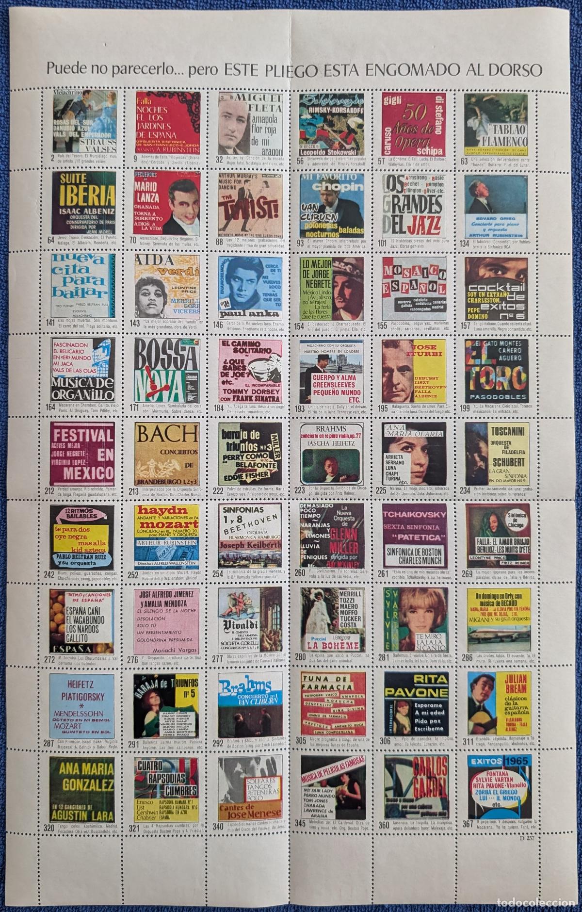 Coleccionismo cromos antiguos: L&aacute;mina con 45 cromos / sellos de publicidad