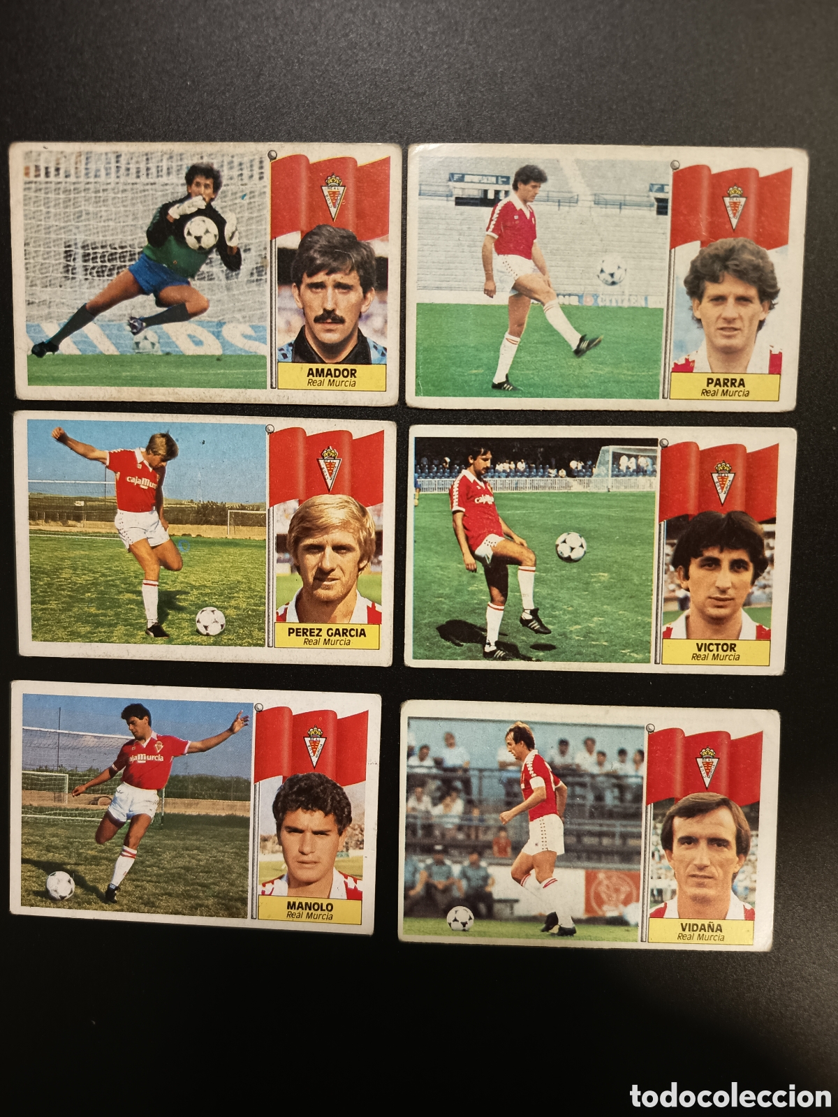 Collectable Antique Stickers: 6 Cromos diferentes sin pegar REAL MURCIA Ediciones Este 86-87 1986 1987 1986-87
