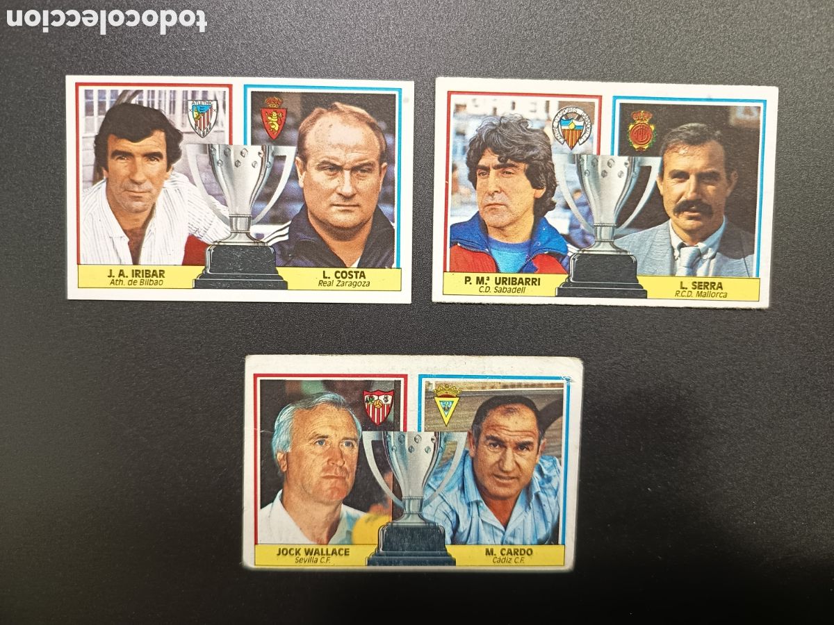 Collectable Antique Stickers: 3 Cromos diferentes sin pegar ENTRENADORES Ediciones Este 86-87 1986 1987 1986-87