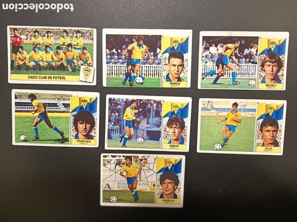 Coleccionismo cromos antiguos: 7 Cromos diferentes sin pegar C&Aacute;DIZ C.F. Ediciones Este 86-87 1986 1987 1986-87