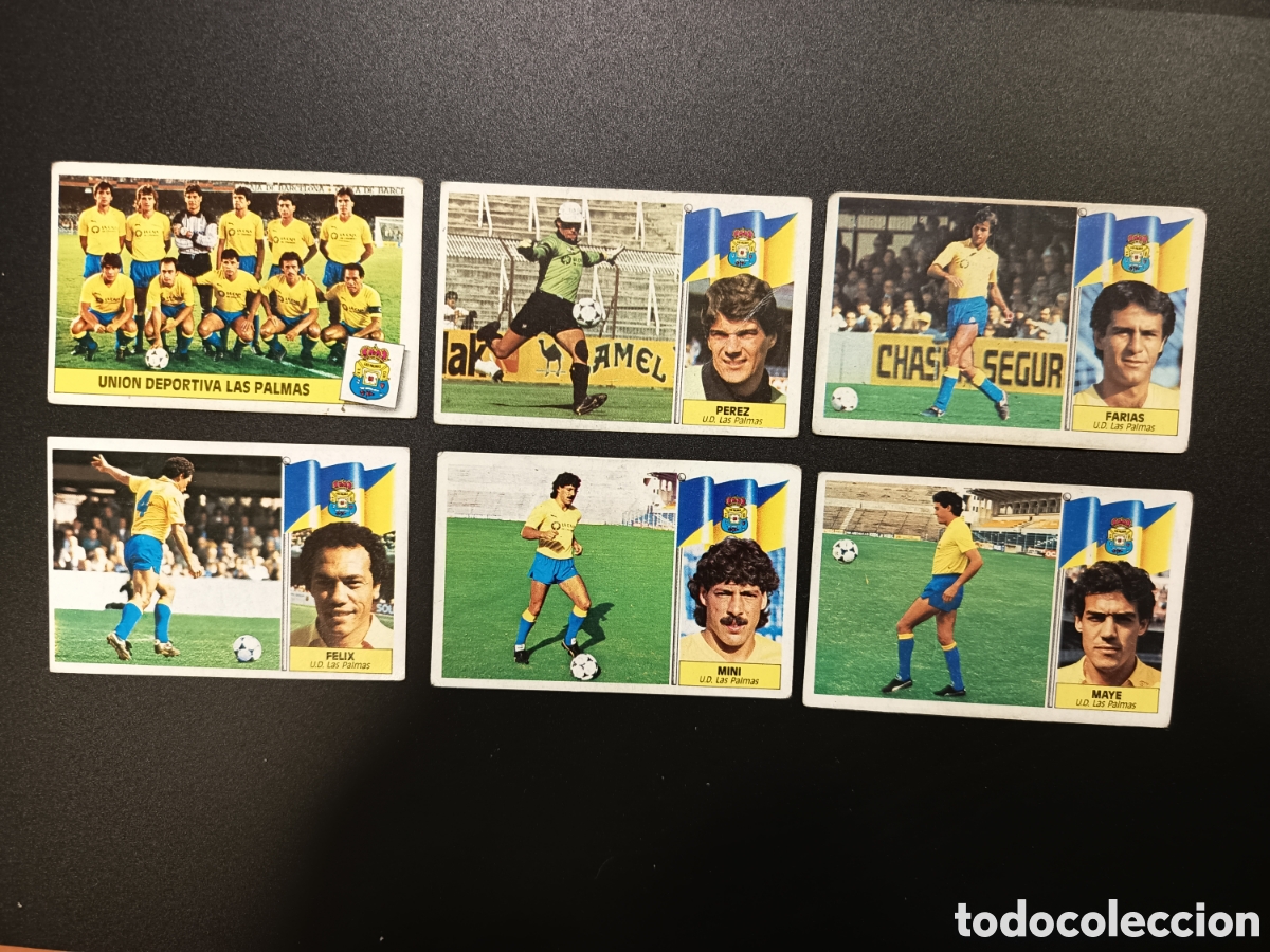Coleccionismo cromos antiguos: 10 Cromos diferentes sin pegar U.D. LAS PALMAS Ediciones Este 86-87 1986 1987 1986-87
