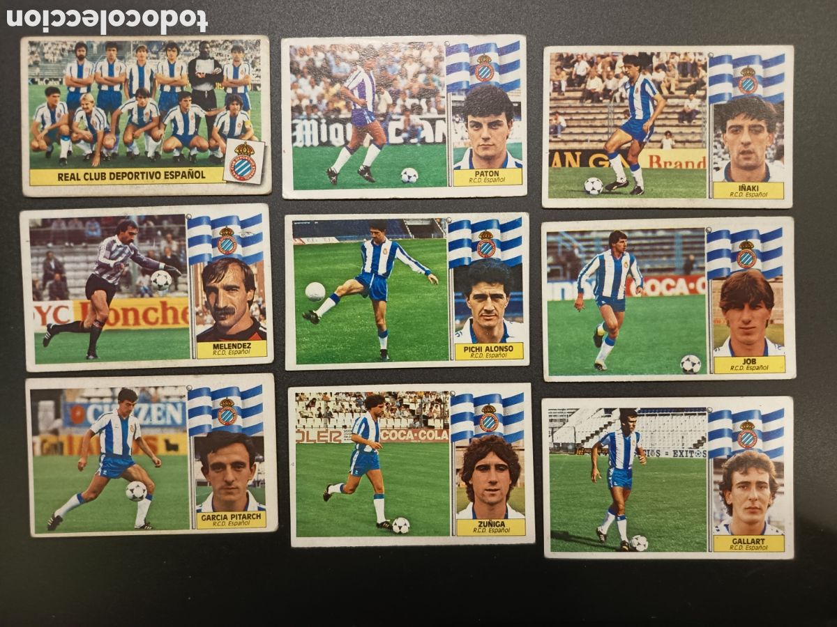 Coleccionismo cromos antiguos: 18 Cromos sin pegar R.C.D. ESPA&Ntilde;OL ESPANYOL Ediciones Este 86-87 1986 1987 1986-87