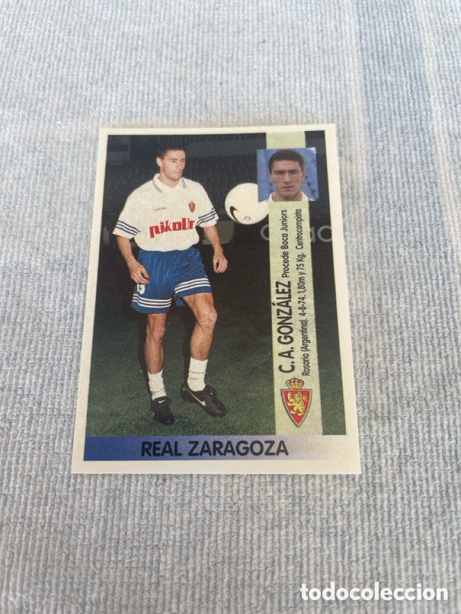 Colecionismo Cromos antigos: COLOCA KILY GONZALEZ N&ordm; 186 A ZARAGOZA PANINI 96 97