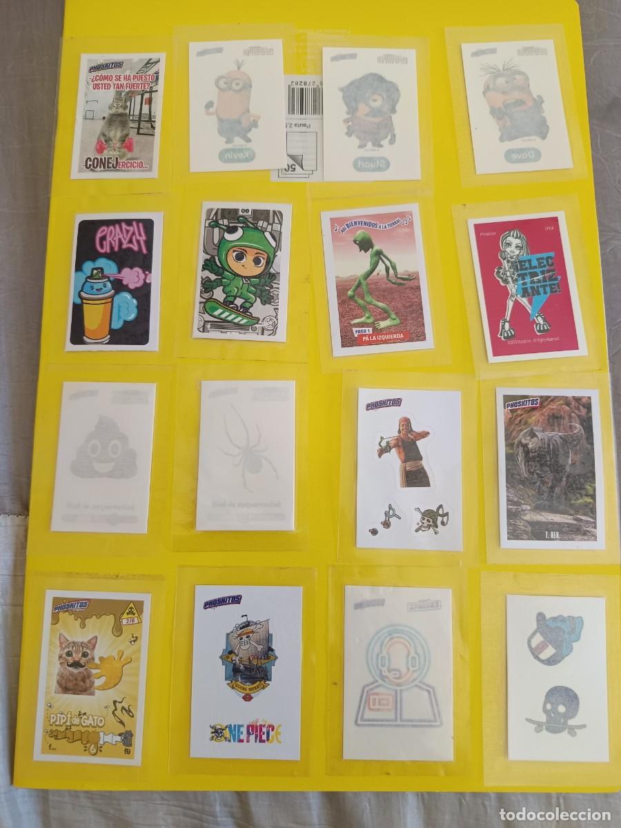 Colecionismo Cromos antigos: LOTE 4 cromos de phoskitos varias colecciones, one piece, jurassic world, Minions, slime...