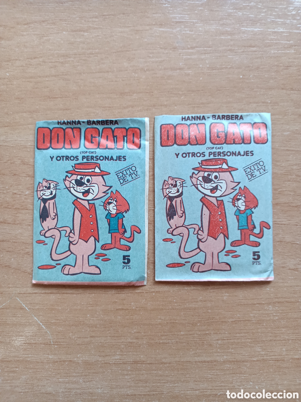 Coleccionismo cromos antiguos: 2 sobres sin abrir DON GATO Ed.Lisel 1975