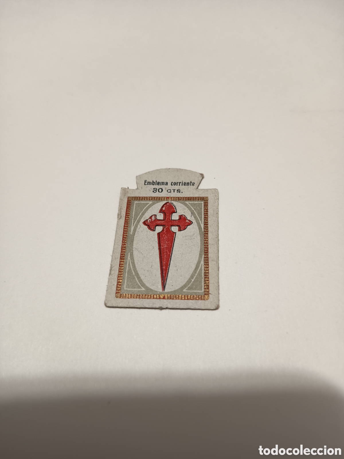 Collectionnisme Cartes &agrave; collectionner anciennes: Emblema corriente 80cts falange auxilio social