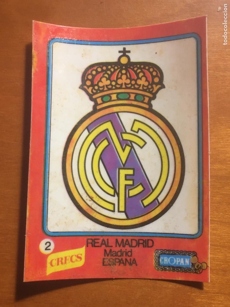Colecionismo Cromos antigos: cropan real madrid escudo cromo n&ordm; 2 escudos de futbol nunca pegado