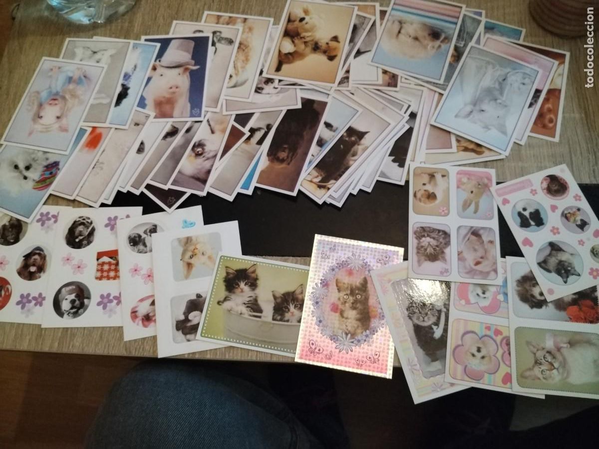 Collectionnisme Cartes &agrave; collectionner anciennes: Lote de 71 cromos diferentes nuevos de animalitos divertidos