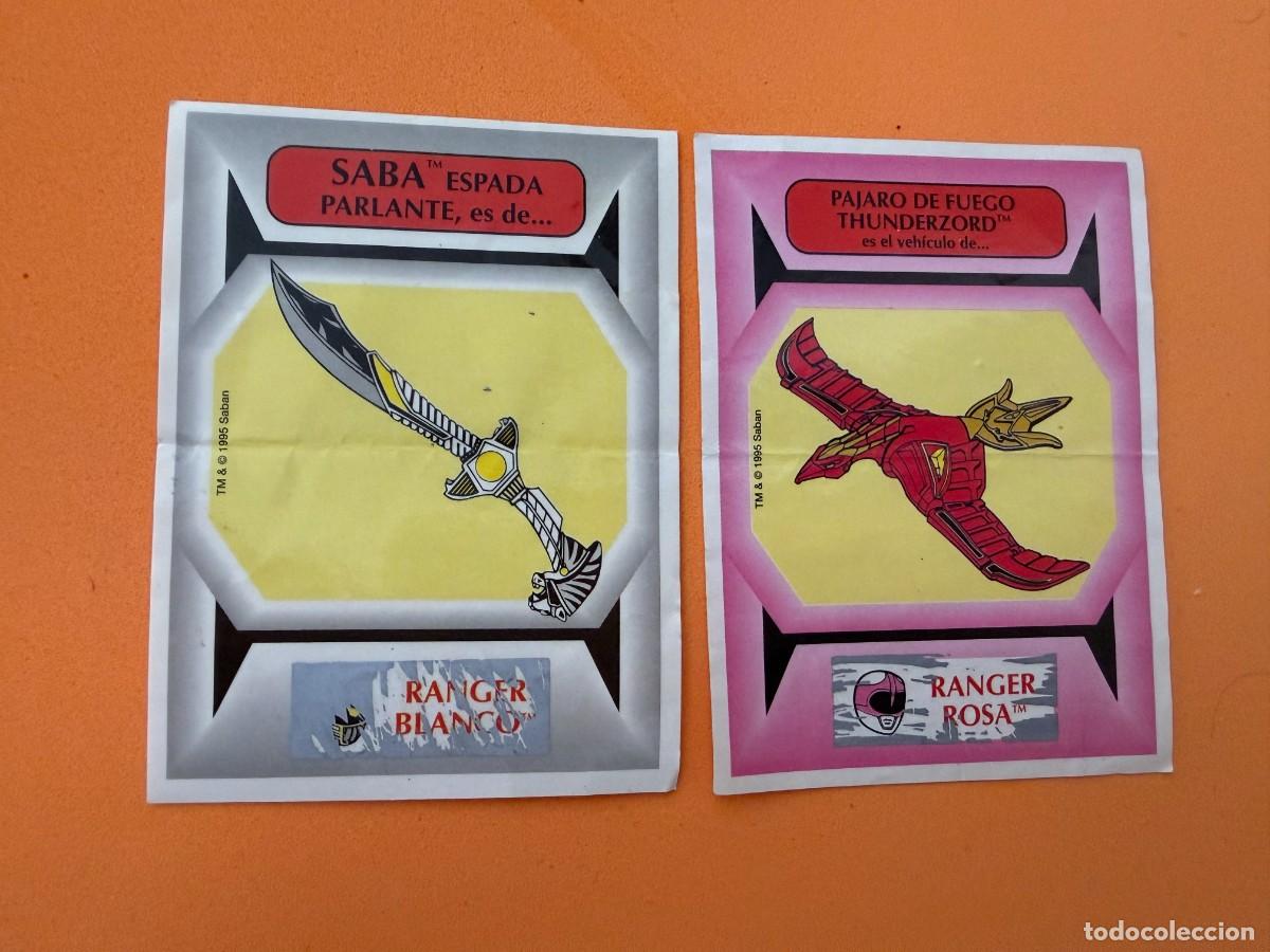 Coleccionismo cromos antiguos: 2 cromos Power Rangers de Panrico