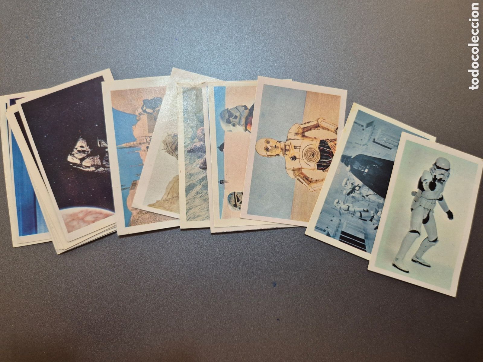 Coleccionismo cromos antiguos: 19 CROMOS LA GUERRA DE LAS GALAXIAS STAR WARS PACOSA DOS 1977