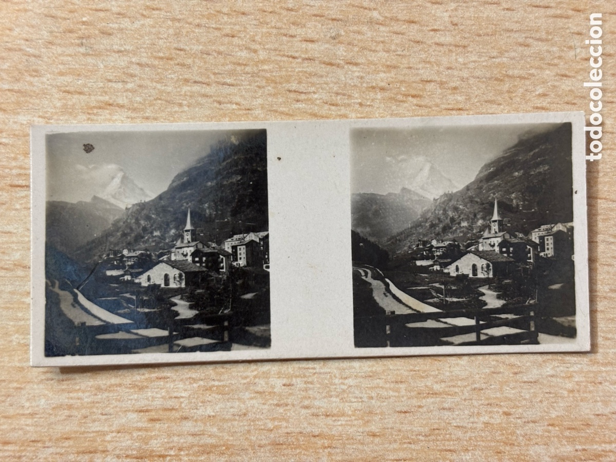 Coleccionismo cromos antiguos: # 257 Zermat Suiza Cromo Estereosc&oacute;pico Galletas y Chocolates Solsona y Rius 1933