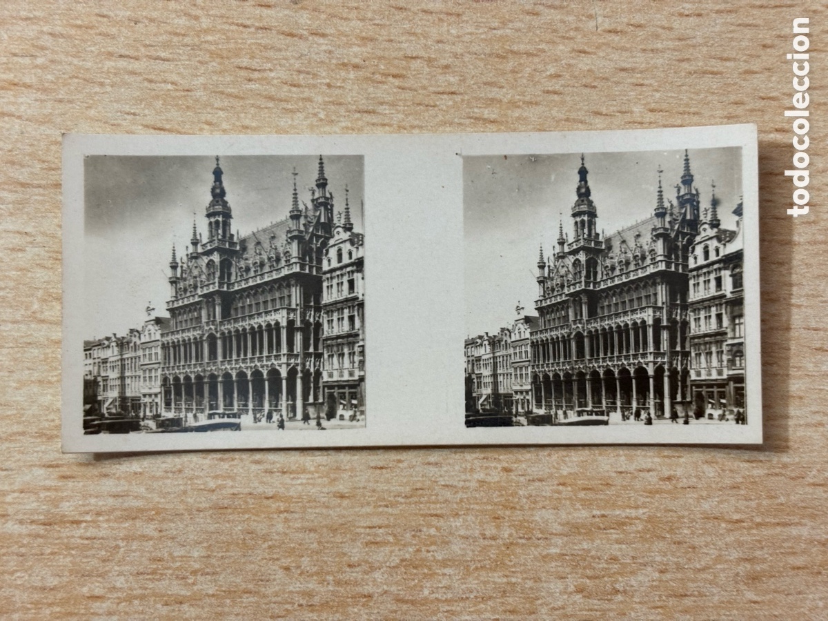 Collectionnisme Cartes &agrave; collectionner anciennes: # 51 Bruselas B&eacute;lgica Cromo Estereosc&oacute;pico Galletas y Chocolates Solsona y Rius 1933