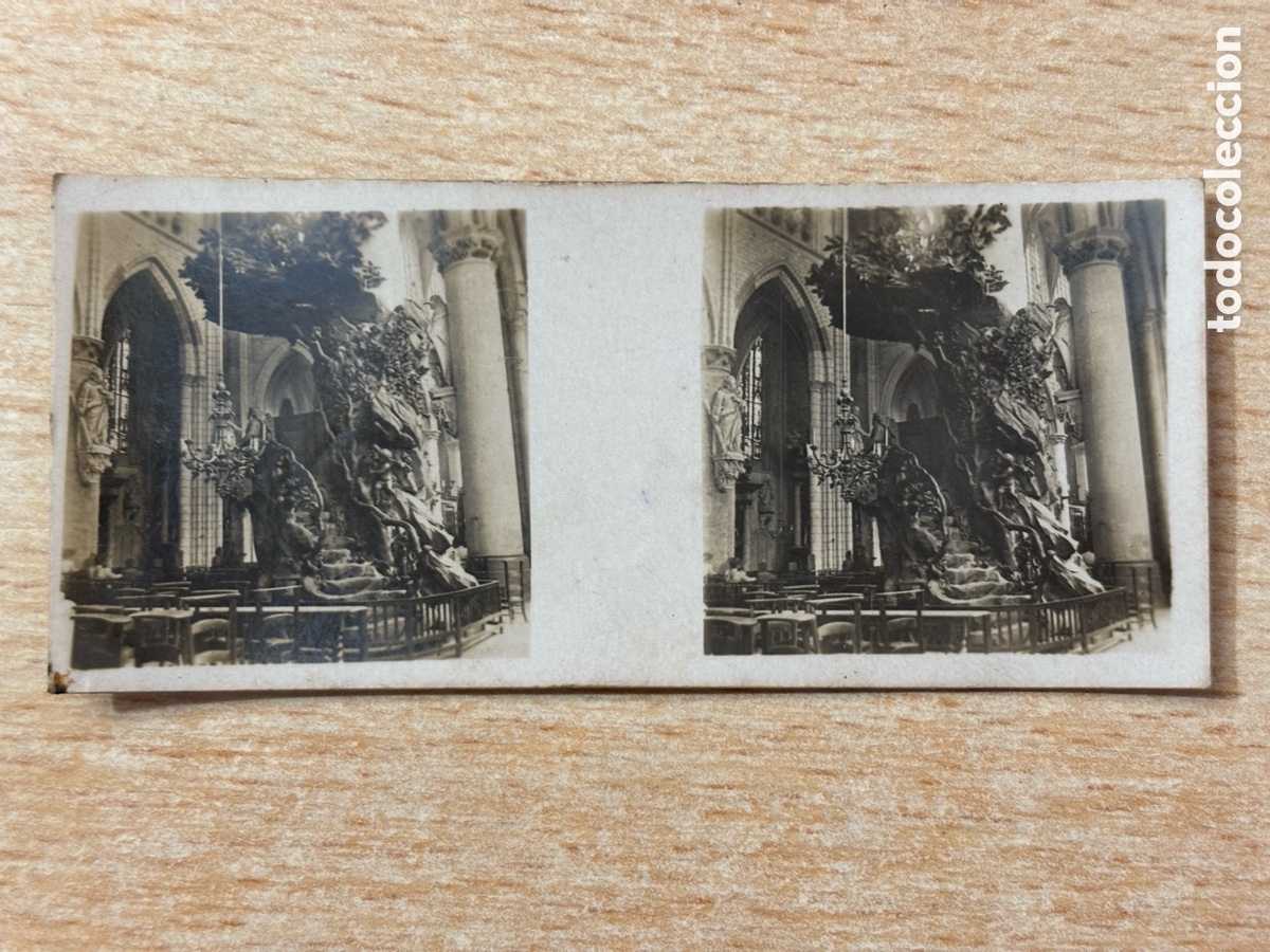 Collectionnisme Cartes &agrave; collectionner anciennes: # 53 Malines B&eacute;lgica Cromo Estereosc&oacute;pico Galletas y Chocolates Solsona y Rius 1933