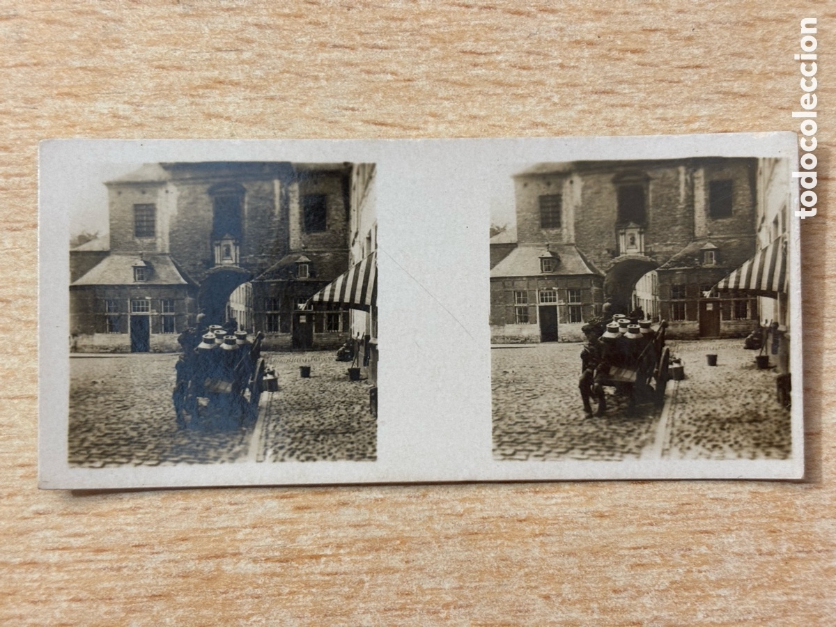 Collectionnisme Cartes &agrave; collectionner anciennes: # 55 Lierre B&eacute;lgica Cromo Estereosc&oacute;pico Galletas y Chocolates Solsona y Rius 1933