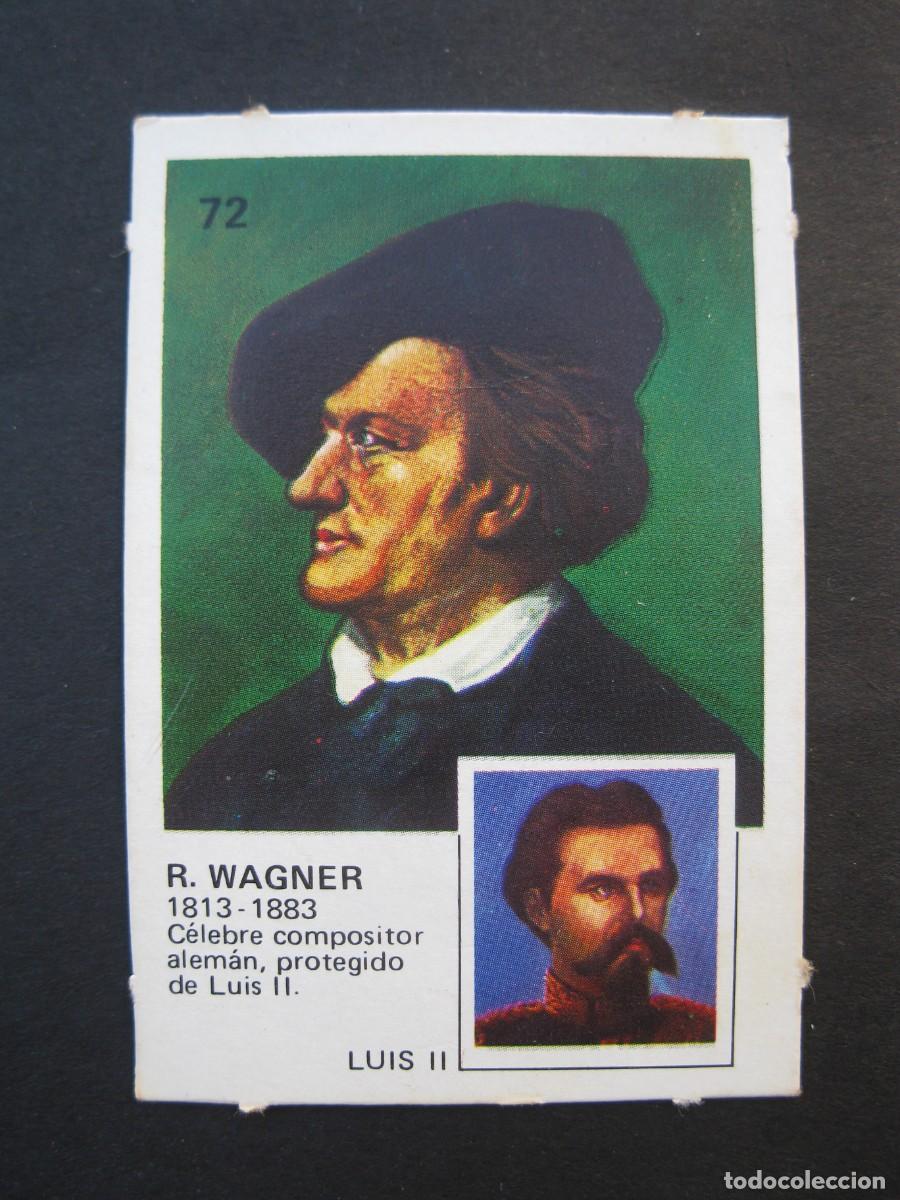 Collectionnisme Cartes &agrave; collectionner anciennes: PAREJAS FAMOSAS - CROMO N&ordm; 72 - R. WAGNER - ORTIZ - NUNCA PEGADO.
