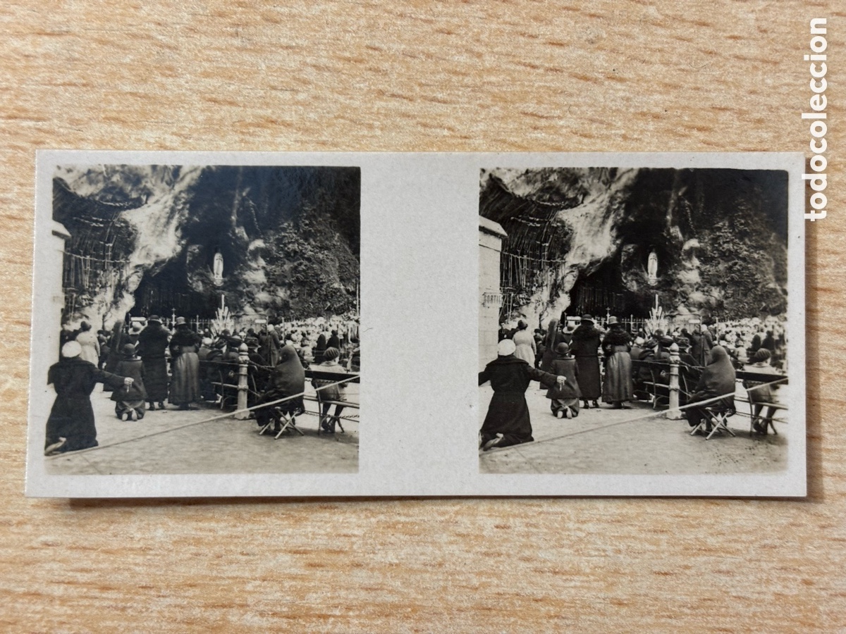Sammeln alte Sammelbilder: # 120 Lourdes Francia Cromo Estereosc&oacute;pico Galletas y Chocolates Solsona y Rius 1933