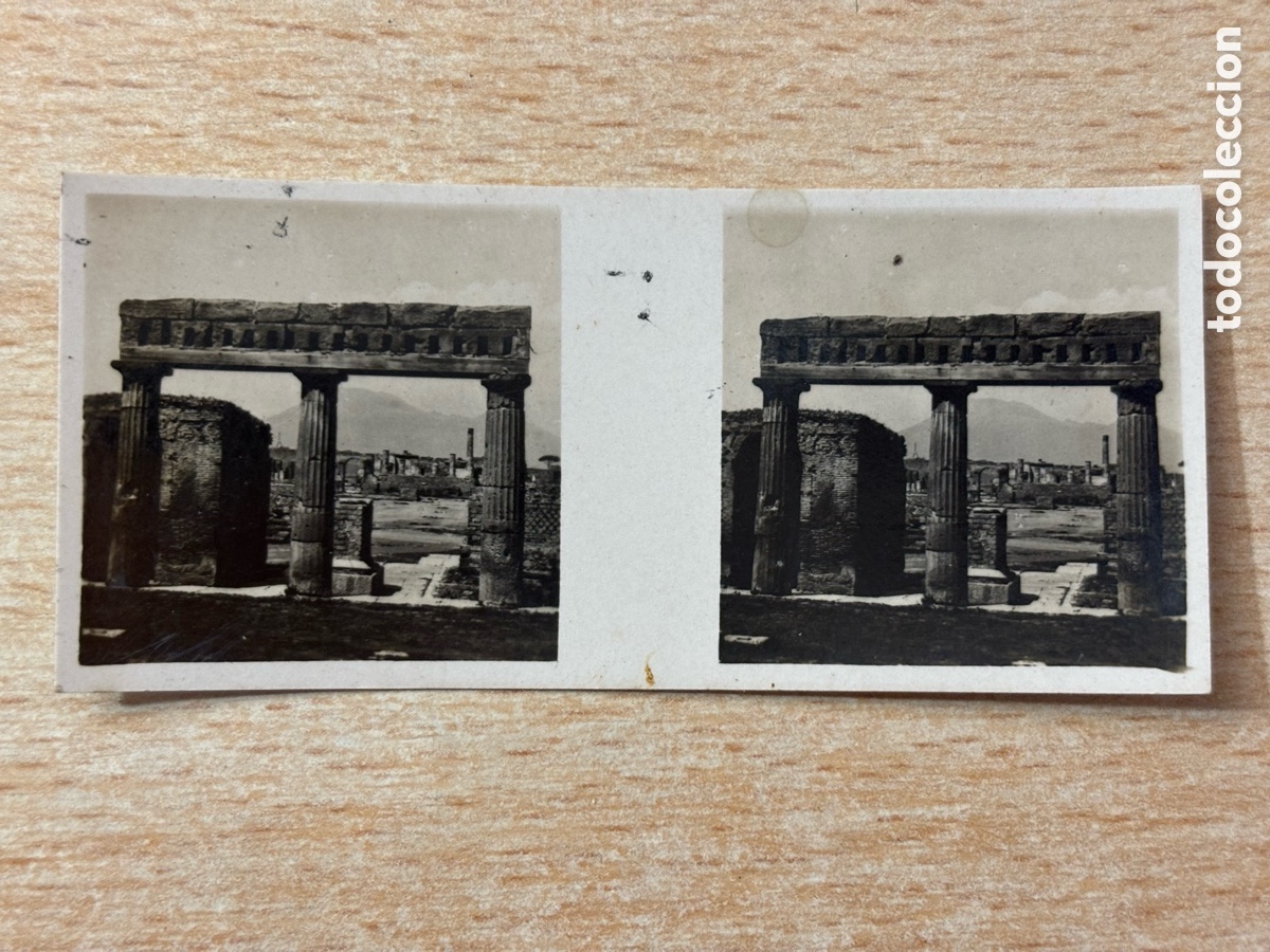 Sammeln alte Sammelbilder: # 170 Pompeya Italia Cromo Estereosc&oacute;pico Galletas y Chocolates Solsona y Rius 1933