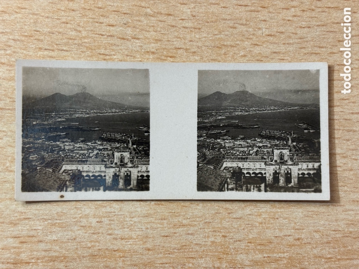 Sammeln alte Sammelbilder: # 169 N&aacute;poles Italia Cromo Estereosc&oacute;pico Galletas y Chocolates Solsona y Rius 1933