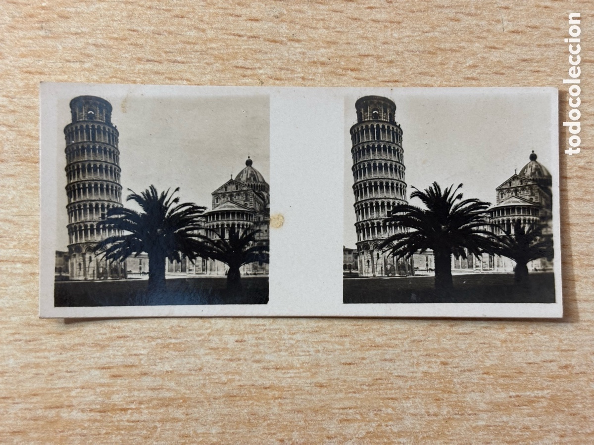 Sammeln alte Sammelbilder: # 168 Pisa Italia Cromo Estereosc&oacute;pico Galletas y Chocolates Solsona y Rius 1933