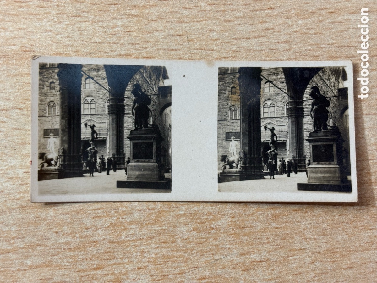 Sammeln alte Sammelbilder: # 166 Florencia Italia Cromo Estereosc&oacute;pico Galletas y Chocolates Solsona y Rius 1933