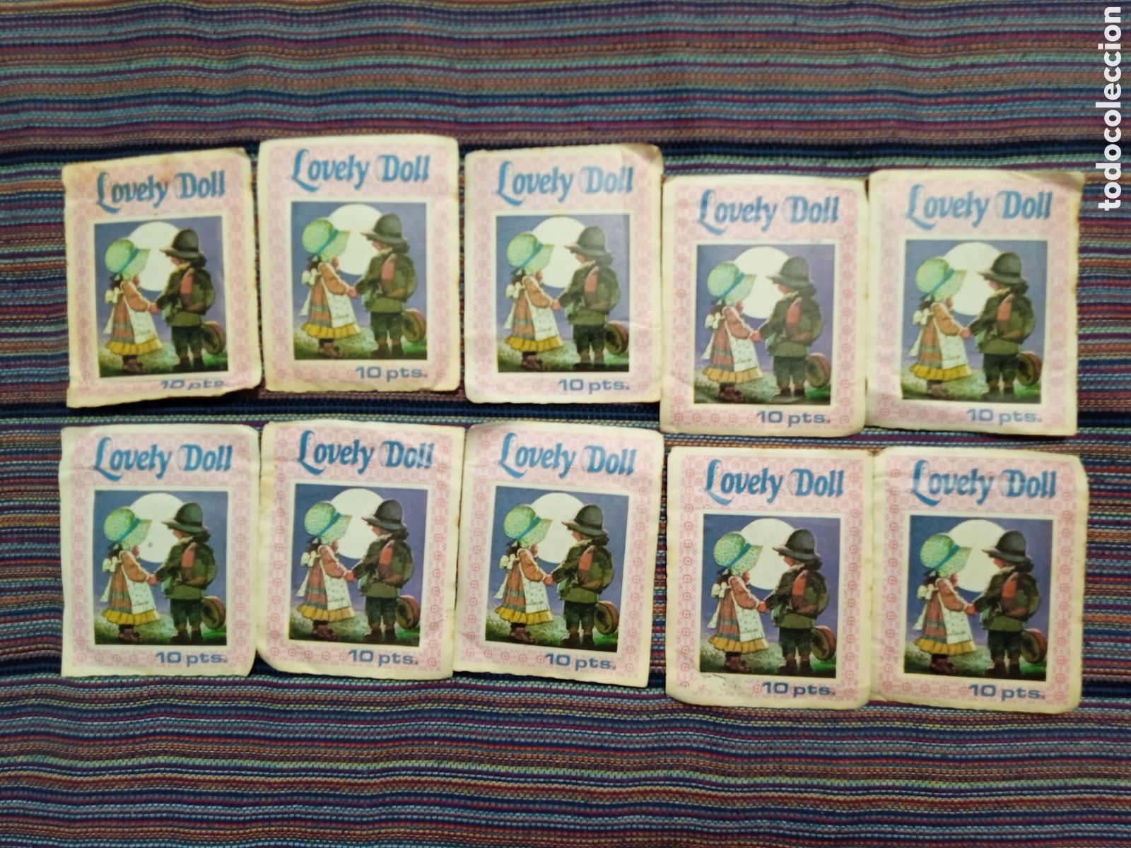 Coleccionismo cromos antiguos: 10 SOBRES SIN ABRIR LOVELY DOLL EDANSA BILBAO LOS DE LA FOTOS
