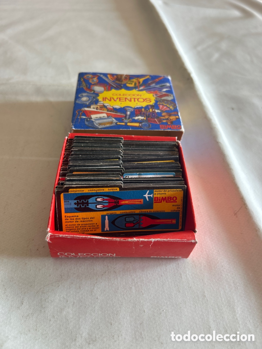 Coleccionismo cromos antiguos: Caja Colecci&oacute;n Inventos de Bimbo con 63 cromos