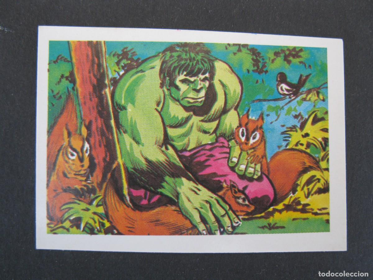 Collectable Antique Stickers: EL INCRE&Iacute;BLE HULK - LA MASA - CROMO N&ordm; 141 - EDITORIAL FHER - NUNCA PEGADO.