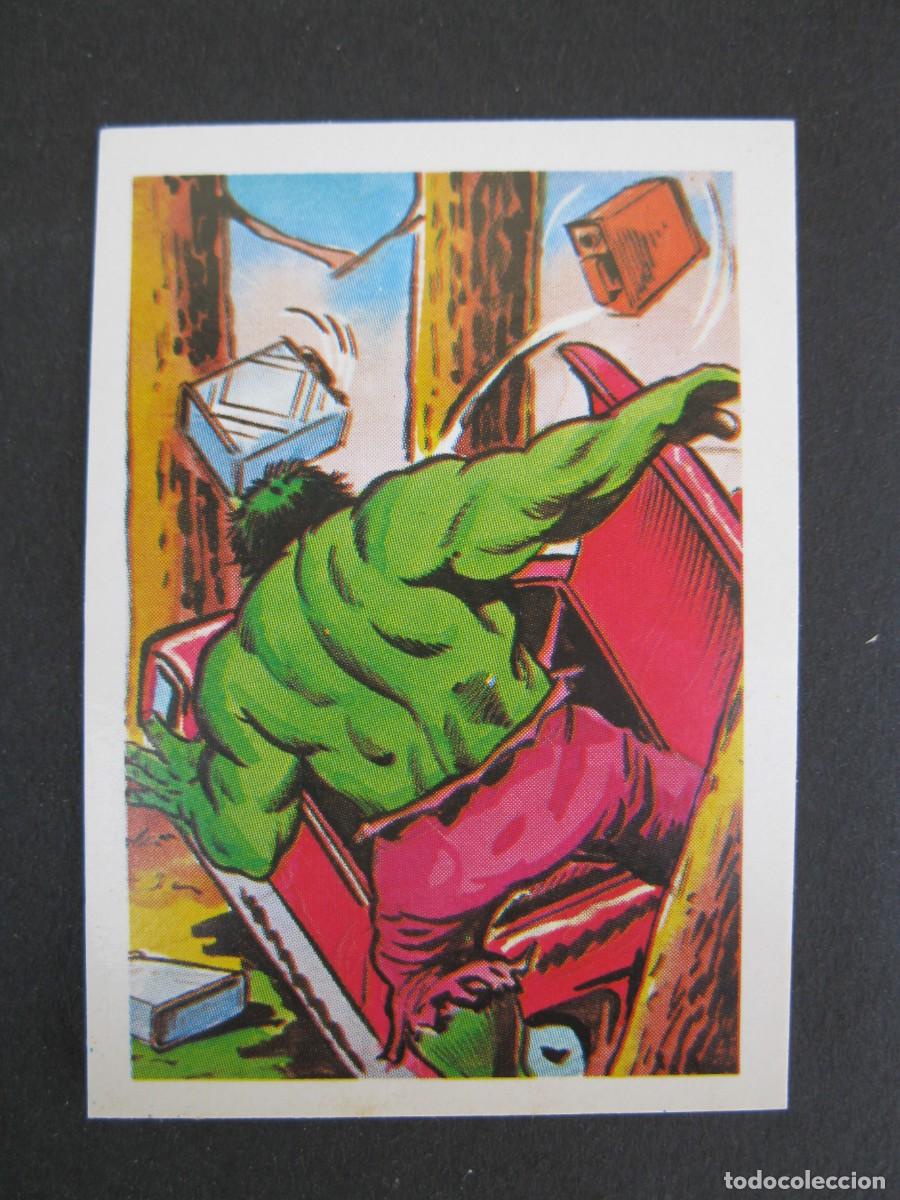 Collectable Antique Stickers: EL INCRE&Iacute;BLE HULK - LA MASA - CROMO N&ordm; 136 - EDITORIAL FHER - NUNCA PEGADO.