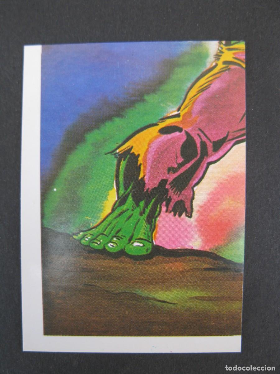 Collectable Antique Stickers: EL INCRE&Iacute;BLE HULK - LA MASA - CROMO N&ordm; 108 - EDITORIAL FHER - NUNCA PEGADO.