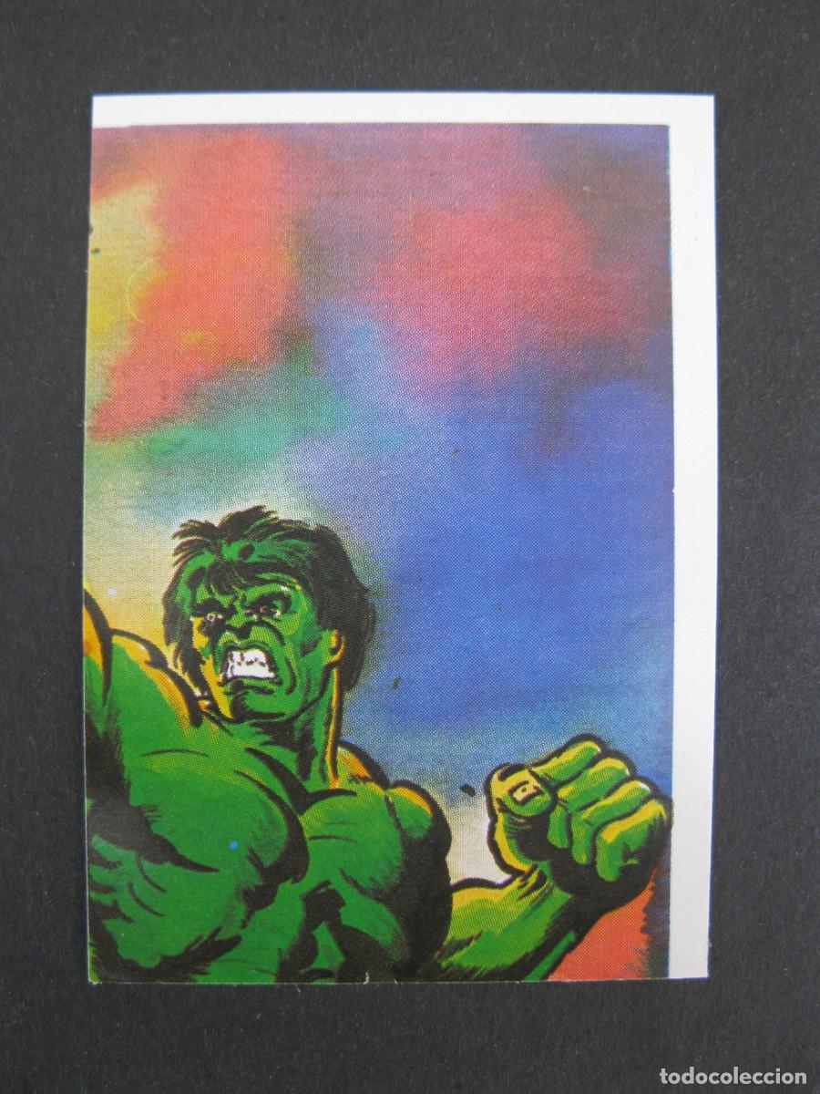 Collectable Antique Stickers: EL INCRE&Iacute;BLE HULK - LA MASA - CROMO N&ordm; 107 - EDITORIAL FHER - NUNCA PEGADO.
