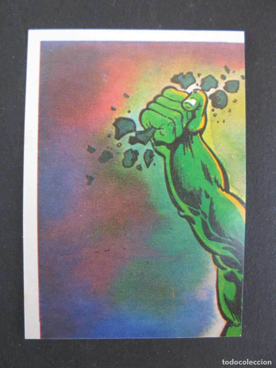 Collectable Antique Stickers: EL INCRE&Iacute;BLE HULK - LA MASA - CROMO N&ordm; 106 - EDITORIAL FHER - NUNCA PEGADO.