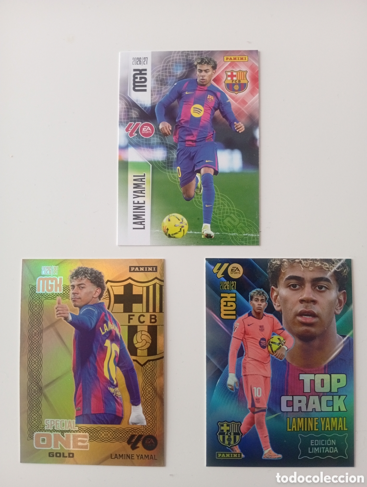 Collectionnisme Cartes &agrave; collectionner anciennes: Lote de cartas Especiales Lamine Yamal &ndash; Panini Megacracks&raquo; 26-27
