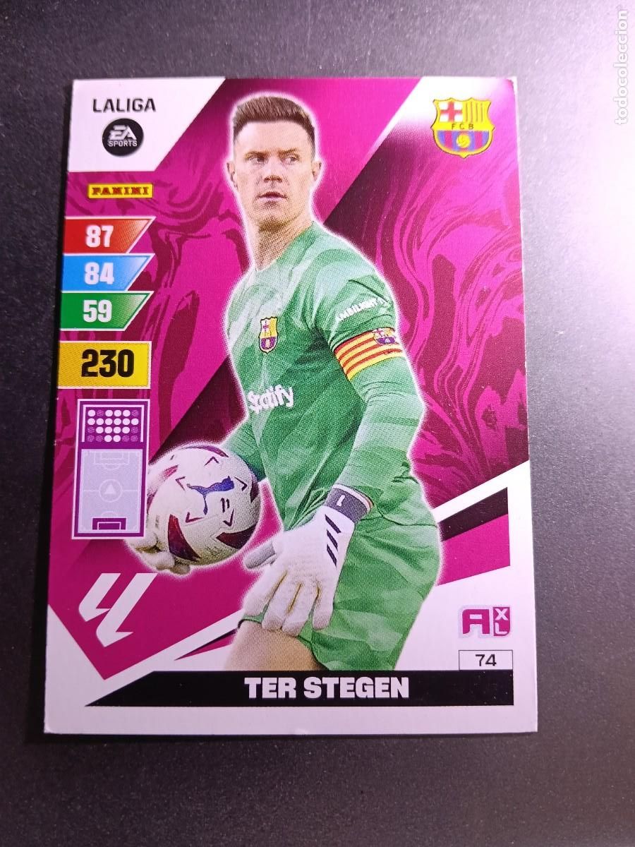 Collectable Antique Stickers: ADRENALYN XL TER STEGEN 74 BARCELONA CROMO LIGA 2023 2024 23 24 PANINI