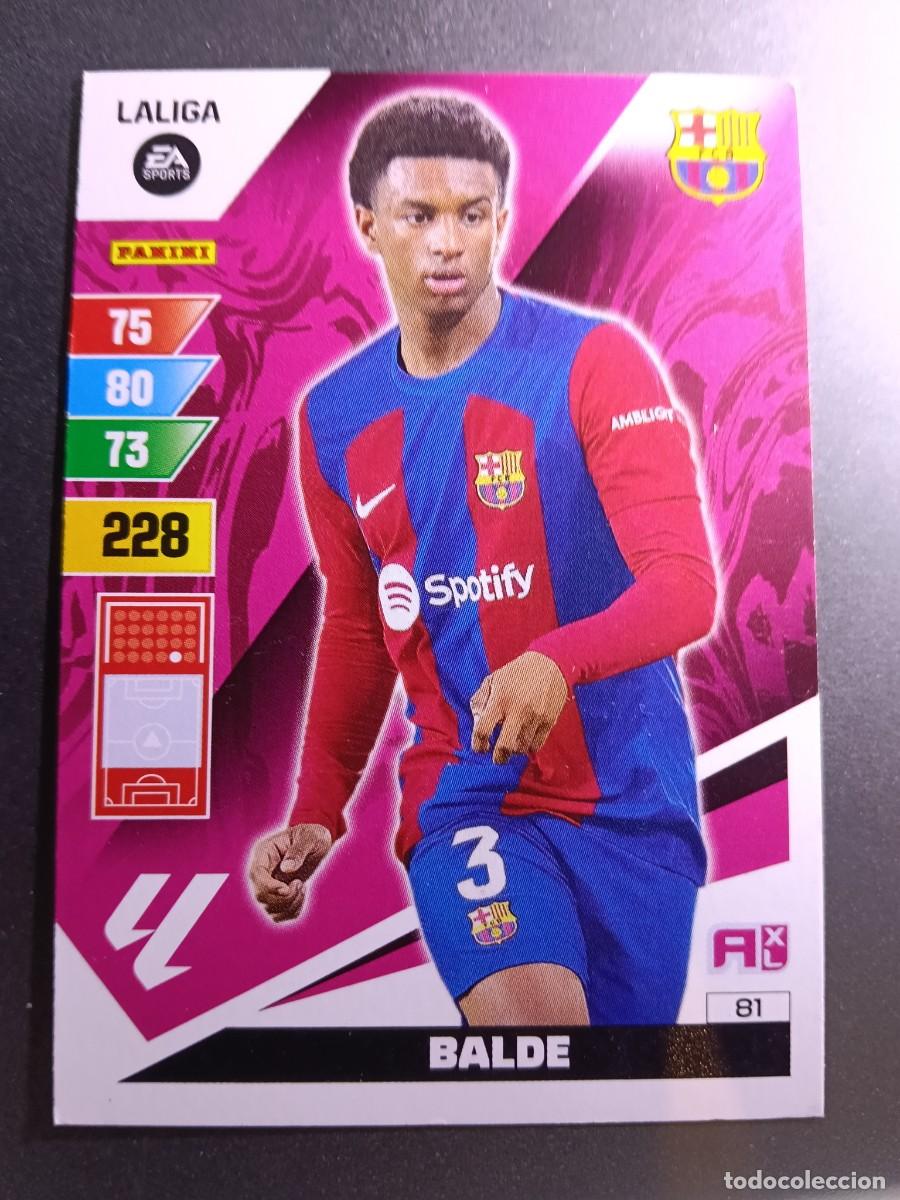 Coleccionismo cromos antiguos: ADRENALYN XL BALDE 81 BARCELONA CROMO LIGA 2023 2024 23 24 PANINI
