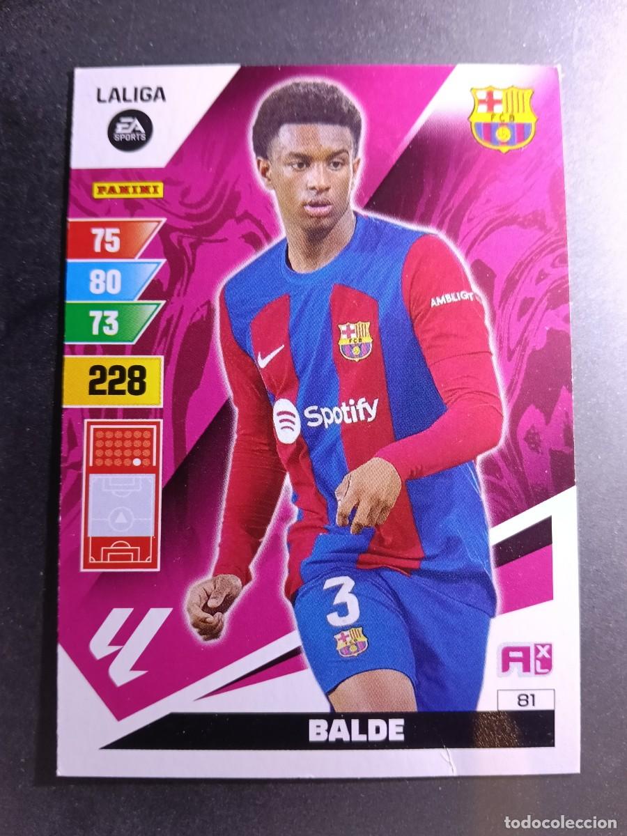 Coleccionismo cromos antiguos: ADRENALYN XL BALDE 81 BARCELONA CROMO LIGA 2023 2024 23 24 PANINI