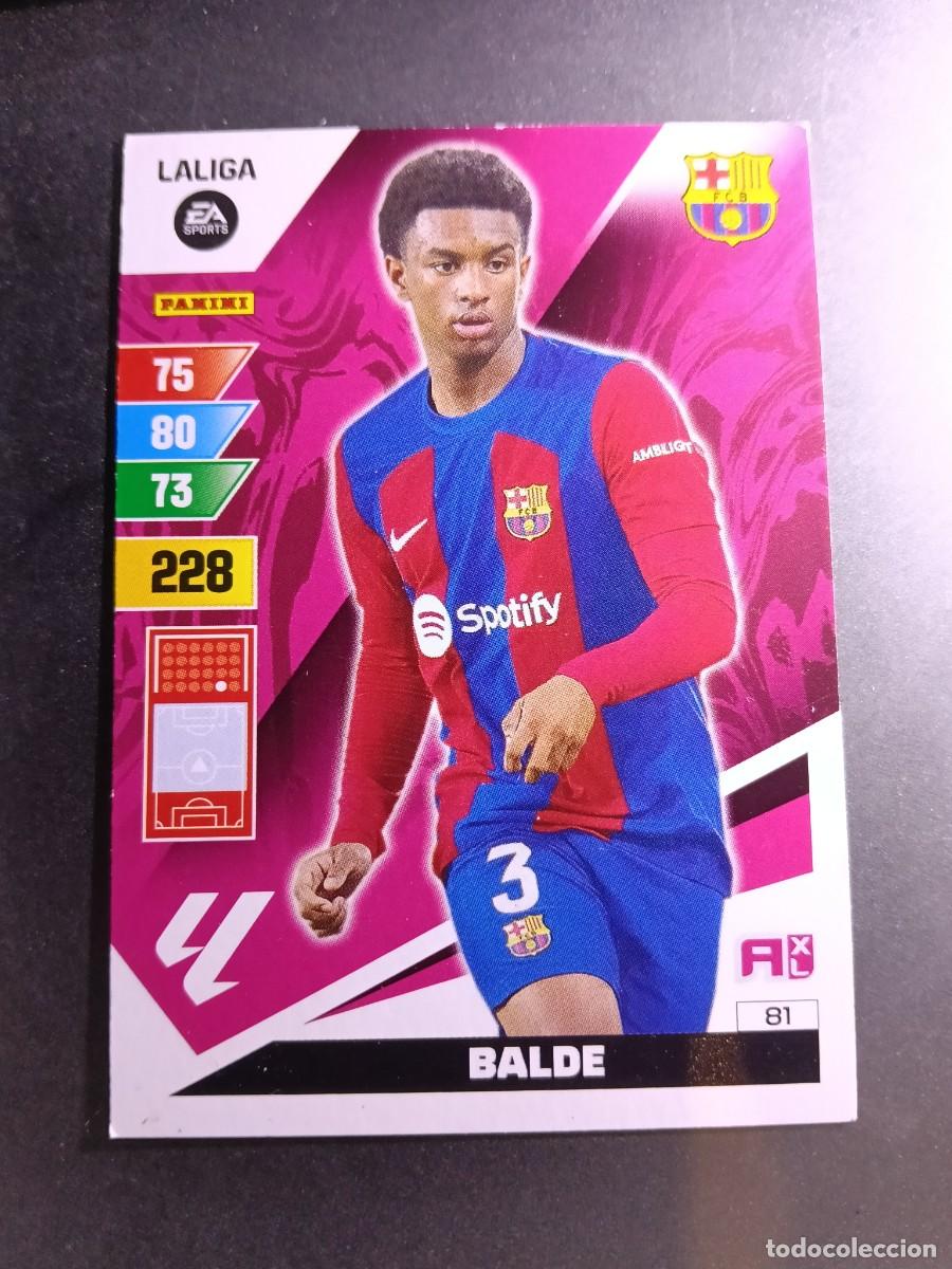 Coleccionismo cromos antiguos: ADRENALYN XL BALDE 81 BARCELONA CROMO LIGA 2023 2024 23 24 PANINI