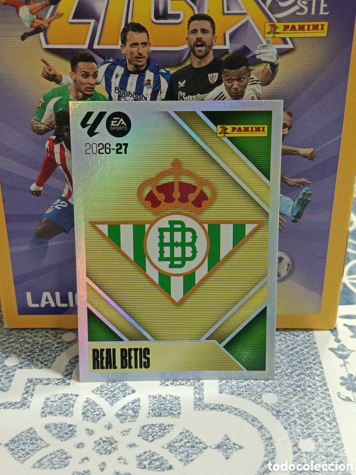 Collectable Antique Stickers: ESCUDO REAL BETIS N&ordm; 1 LIGA ESTE 26 27 2026 2027 PANINI