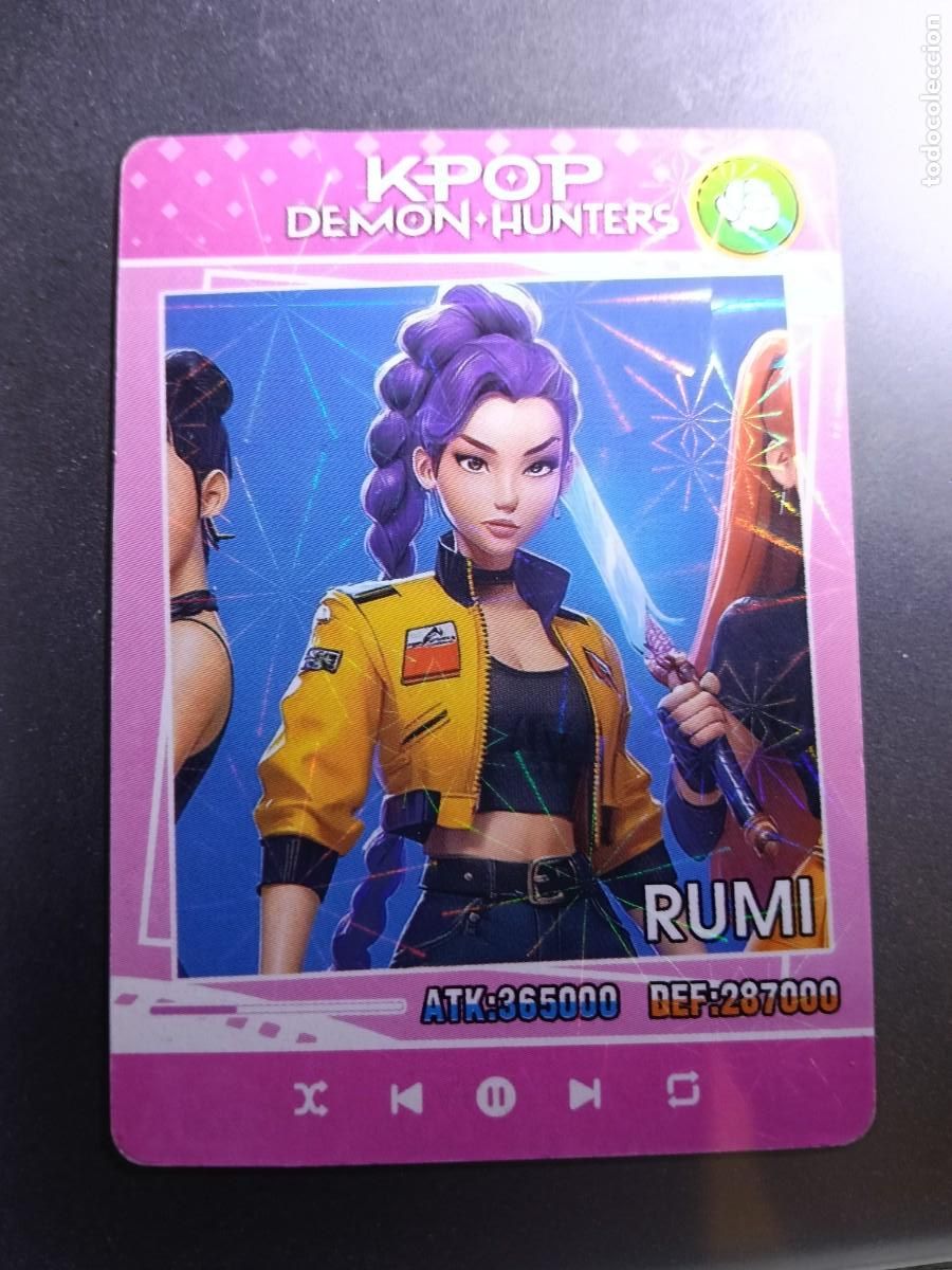 Collectable Antique Stickers: CROMO K-POP DEMON HUNTERS RUMI CARTA ROSA