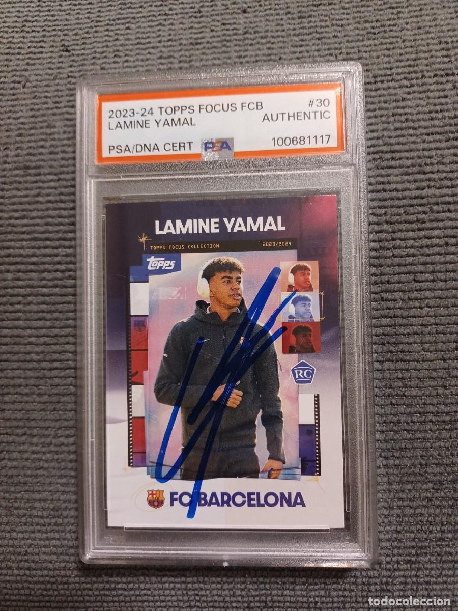 Colecionismo Cromos antigos: Carta Lamine Yamal Firmada a mano