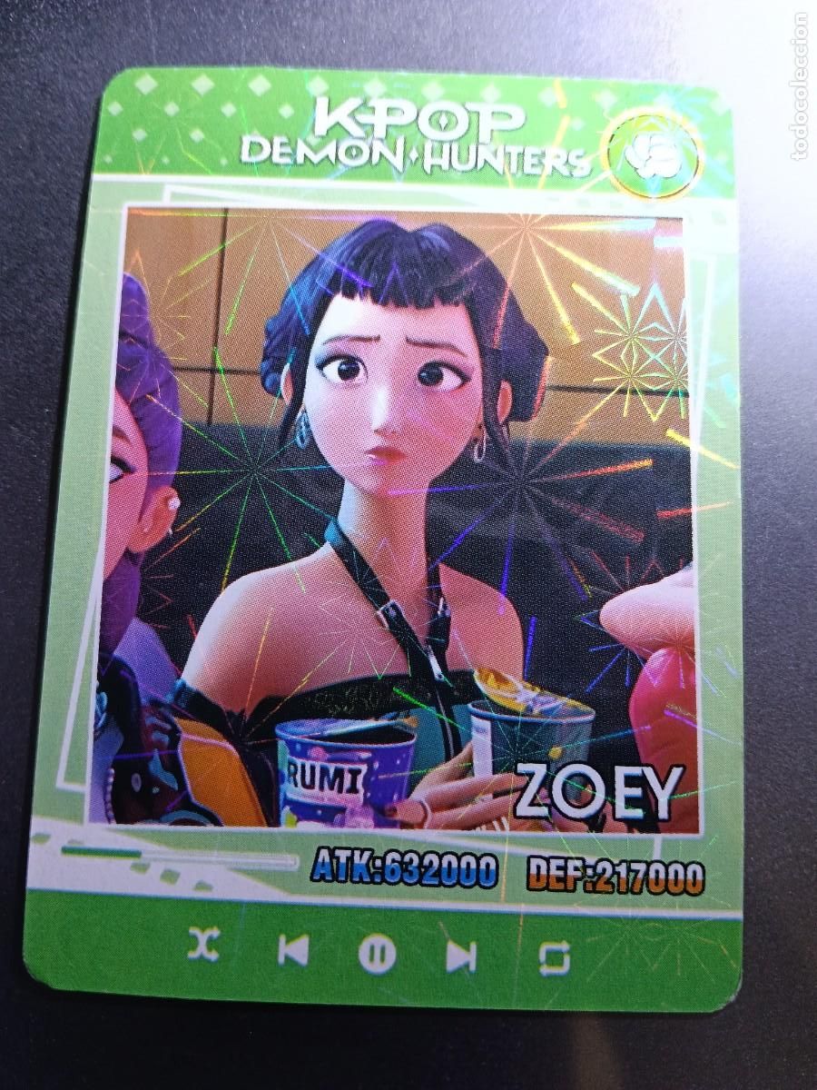 Colecionismo Cromos antigos: CROMO K-POP DEMON HUNTERS ZOEY CARTA VERDE