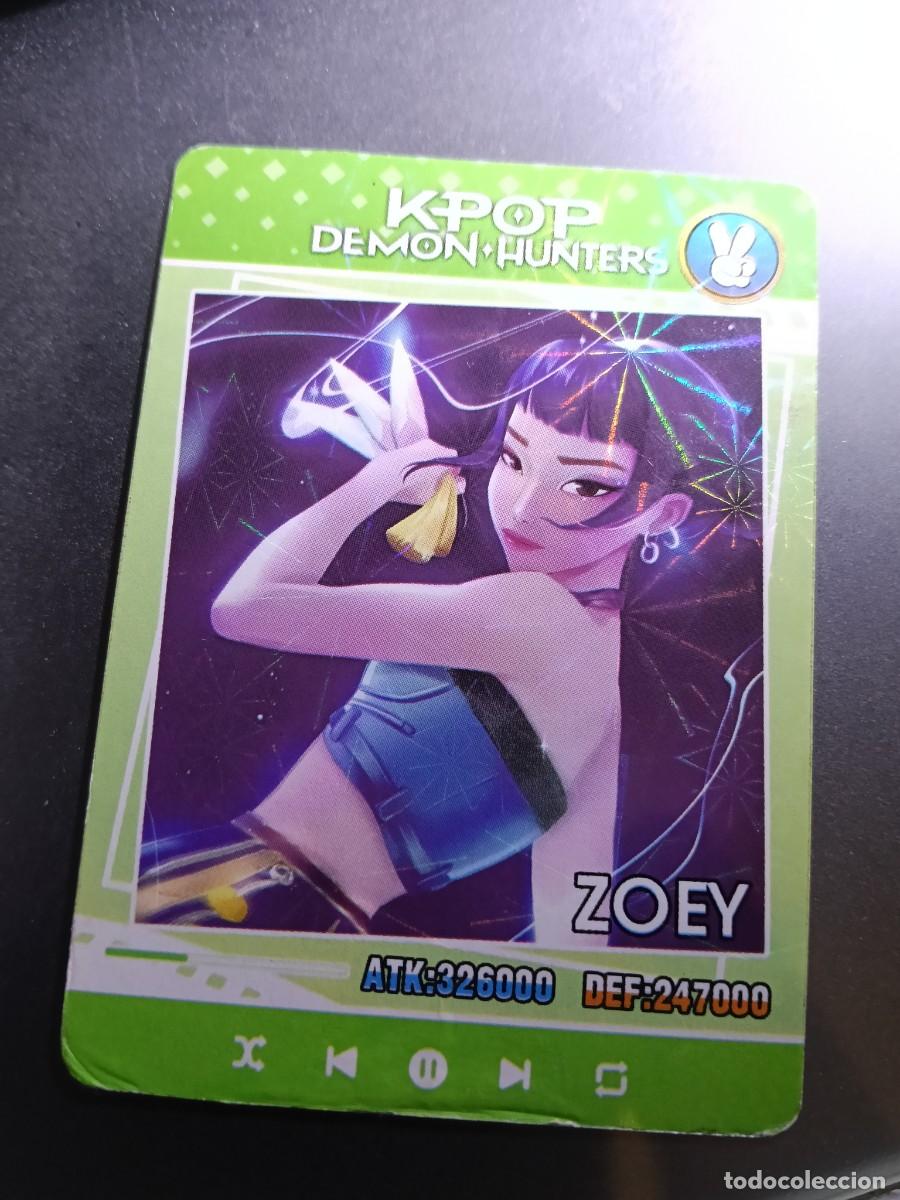 Colecionismo Cromos antigos: CROMO K-POP DEMON HUNTERS ZOEY CARTA VERDE