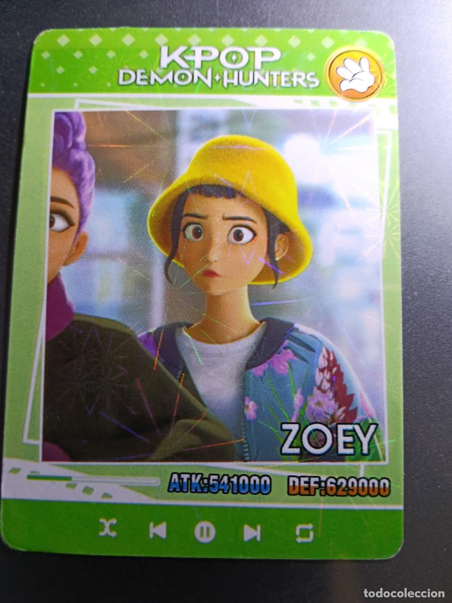 Coleccionismo cromos antiguos: CROMO K-POP DEMON HUNTERS ZOEY CARTA VERDE