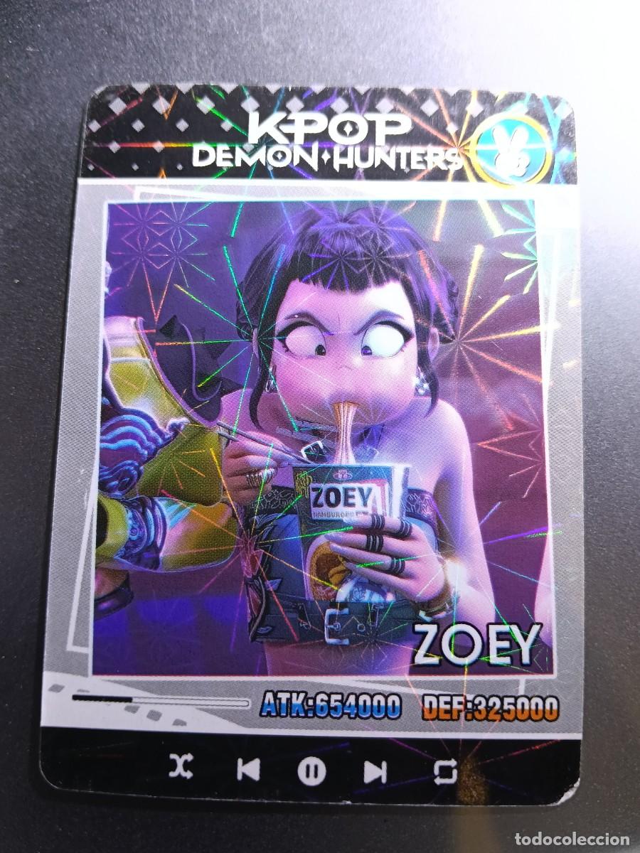 Coleccionismo cromos antiguos: CROMO K-POP DEMON HUNTERS ZOEY CARTA NEGRO