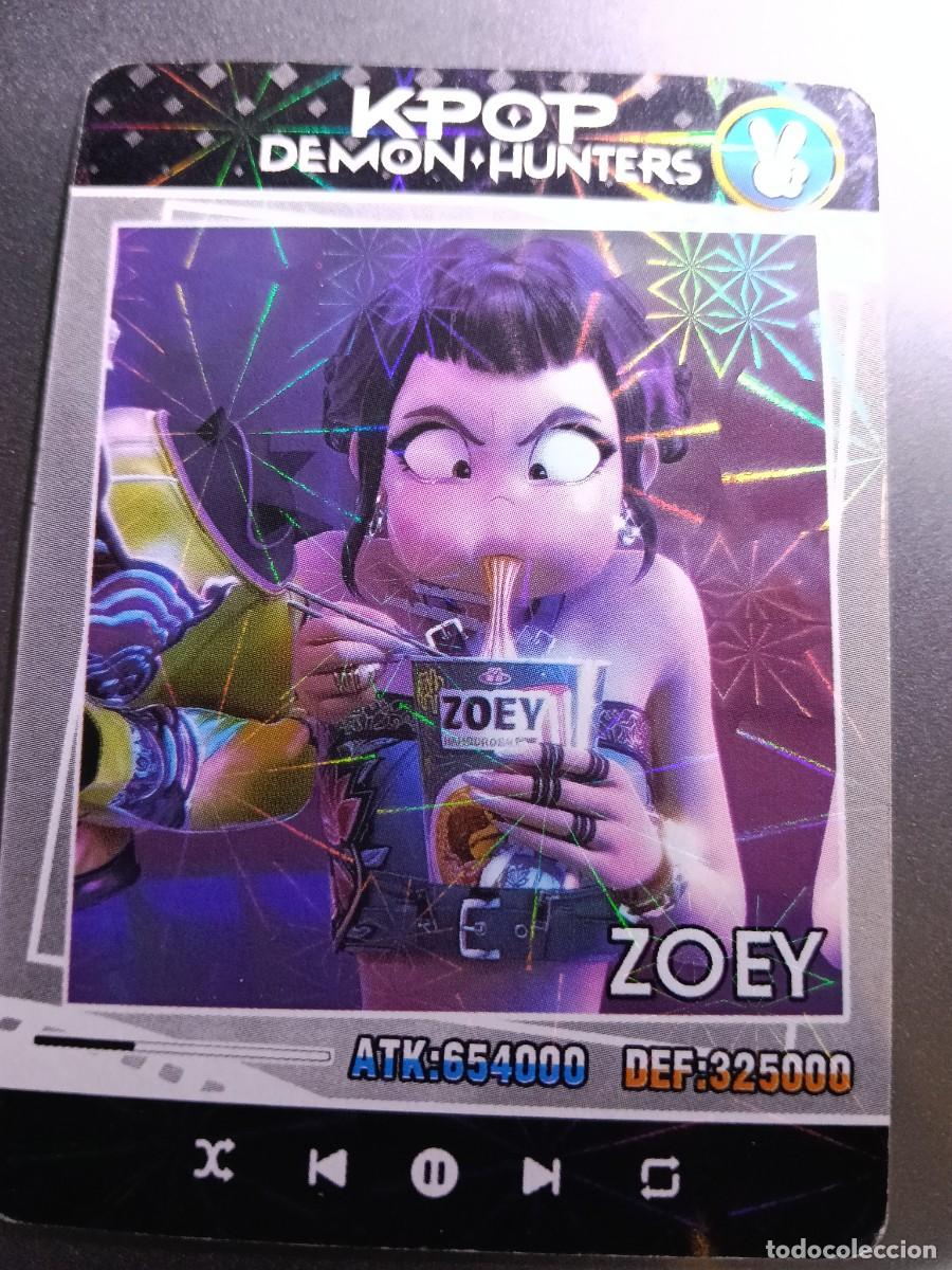 Coleccionismo cromos antiguos: CROMO K-POP DEMON HUNTERS ZOEY CARTA NEGRO